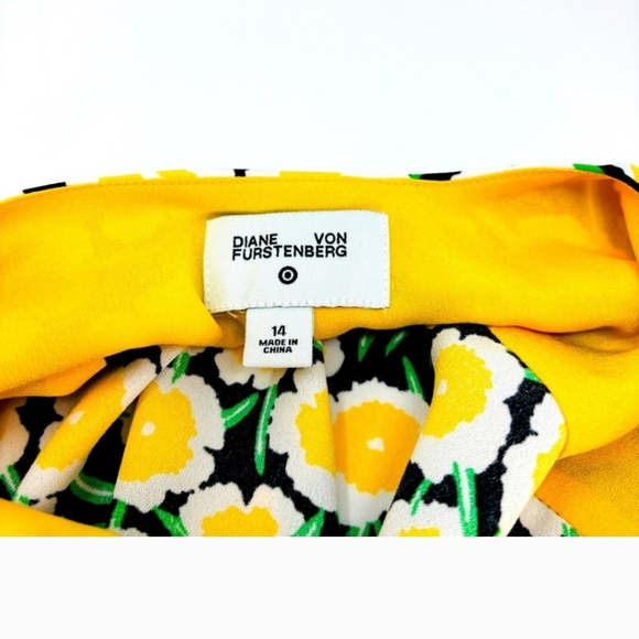 NWT DVF for Target 90s shift yellow poppy mini dress - Picture 5 of 6